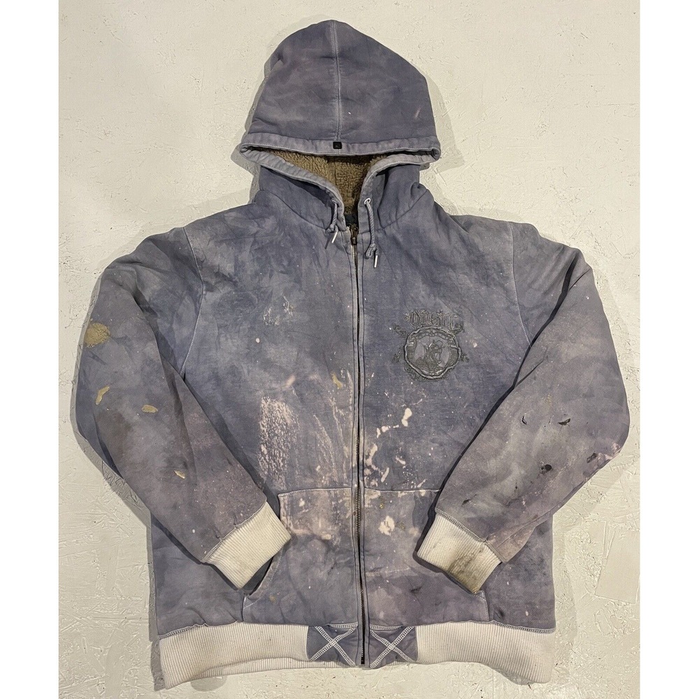 Vintage Oneill Lined Hooded Chore Jacket Coat Mens XL Purple Distressed‎ Work
